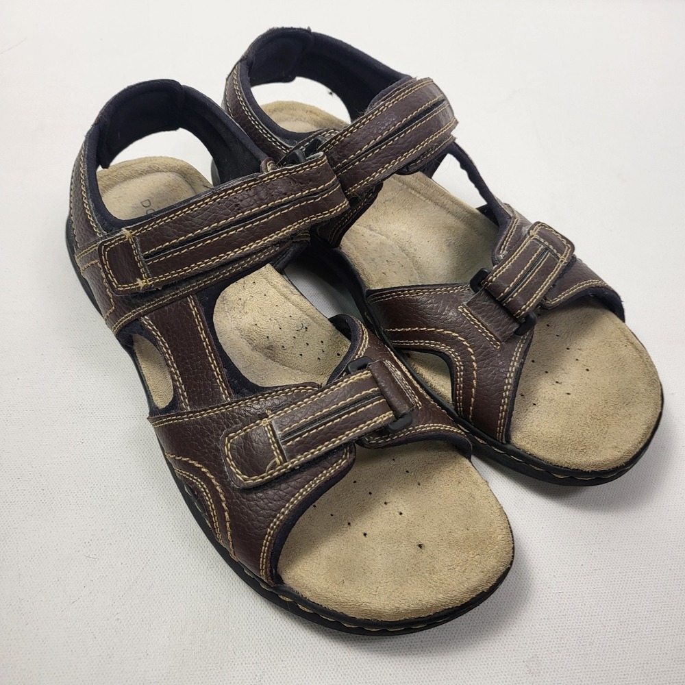 Dockers Sandals Men's Size 10M Newpage Brown Leather Strappy Outdoor Casual